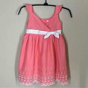 Janie and Jack Pink and White Casual Dress